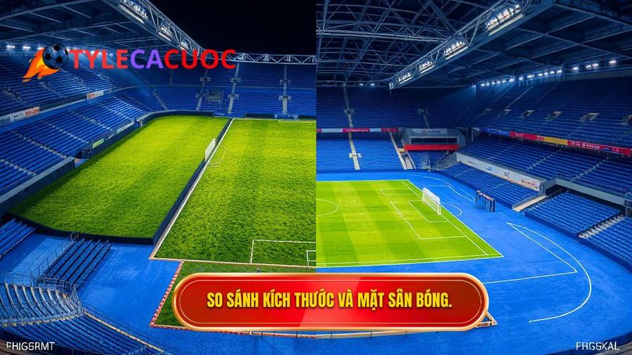 Sự khác biệt về kích thước sân và mặt sân