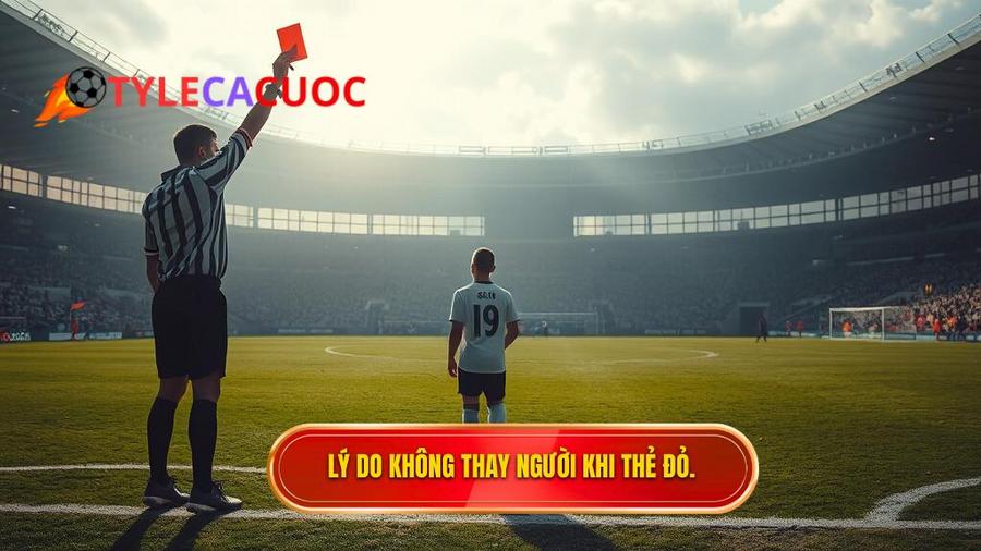 Tại sao luật không cho phép thay người khi có thẻ đỏ?
